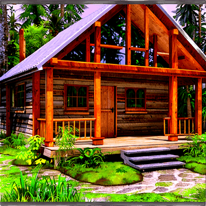 Forest Cabin Retreat PNG hct59 PNG