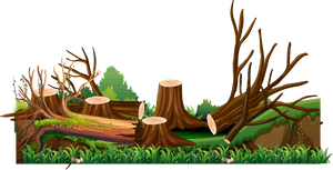 Hand Painted Cutting Transprent - Cutting Down Trees Cartoon, HD Png Download PNG image with transparent background
