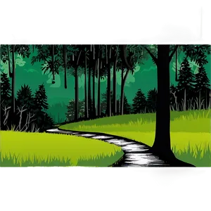 Forest Landscape Silhouette Png 06262024 PNG Image