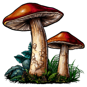 Forest Mushrooms PNG raq PNG image with transparent background
