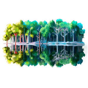 Forest Reflection PNG nhv24 PNG