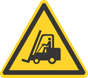 Forklift Warning Sign PNG Image