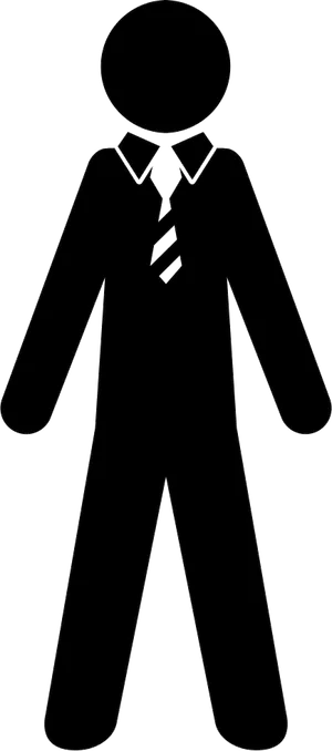 Formal Suit Icon Silhouette PNG Image