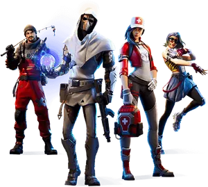 Fortnite Characters Showcase PNG Image