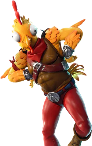 Fortnite Chicken Skin Character PNG Image