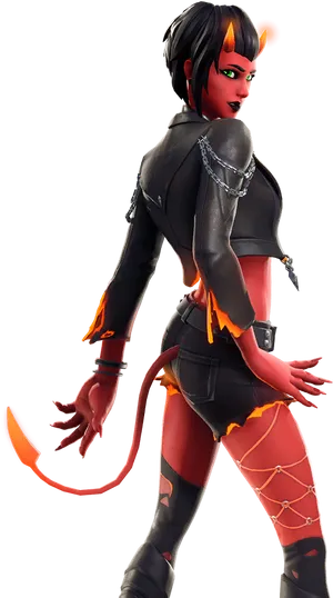 Fortnite Demonic Female Character PNG Image