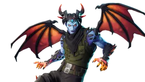 Fortnite Demonic Winged Skin PNG Image