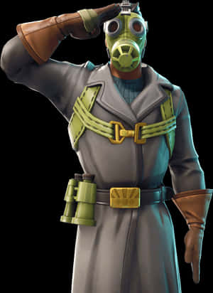 Fortnite Hazmat Skin Salute PNG image with transparent background