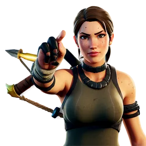 Fortnite Lara Croft Victory Pose Png 06282024 PNG Image