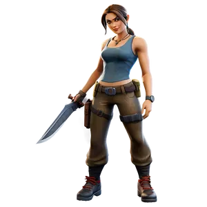 Fortnite Lara Croft Victory Pose Png 74 PNG Image