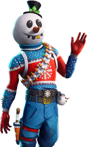 Fortnite Snowmando Outfit PNG Image