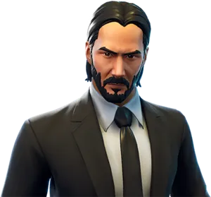 Fortnite Suited Character Portrait PNG Image