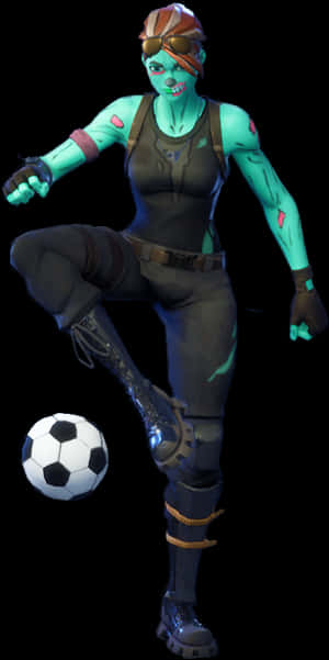 Fortnite Zombie Soccer Player Skin PNG image with transparent background