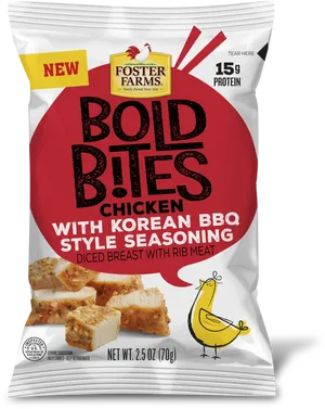 Foster Farms Bold Bites Korean B B Q Chicken Packaging PNG Image