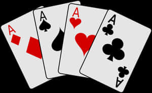 Four Aces Playing Cards PNG with transparent background