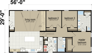 Four Bedroom Home Floor Plan PNG image with transparent background