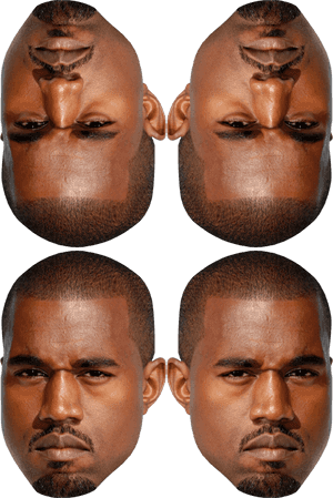 Four Fold Symmetry Man Portrait PNG