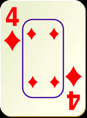 Four_of_ Diamonds_ Playing_ Card PNG image with transparent background