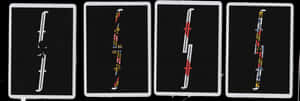 Four Playing Cards Artistic Design PNG with transparent background