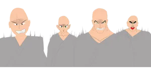 Four Stagesof Anger Expression PNG Image