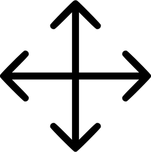 Four Way Directional Arrows PNG Image