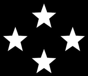 Four White Stars Black Background PNG