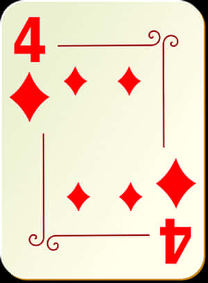 Fourof Diamonds Playing Card PNG