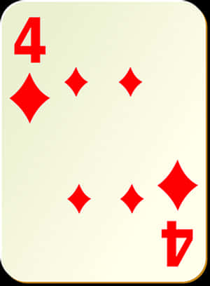 Fourof Diamonds Playing Card PNG image with transparent background