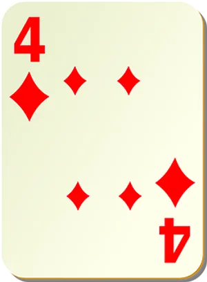 Fourof Diamonds Playing Card PNG Image