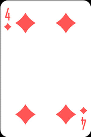 Fourof Diamonds Playing Card PNG image with transparent background