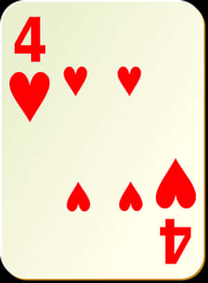 Fourof Hearts Playing Card PNG image with transparent background