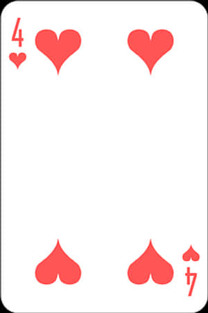 Fourof Hearts Playing Card PNG image with transparent background