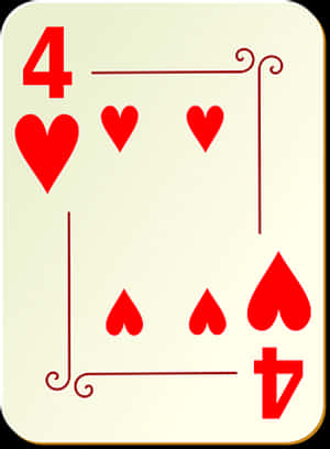 Fourof Hearts Playing Card PNG