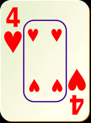 Fourof Hearts Playing Card PNG