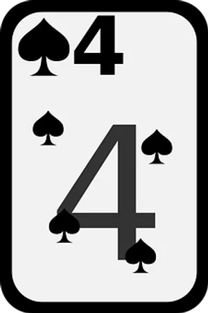 Fourof Spades Playing Card PNG Image