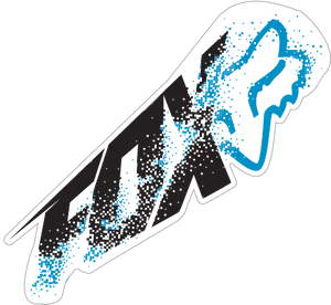 Fox Racing Logo Blue Splash PNG Image