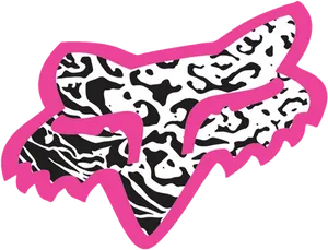 Fox Racing Logo Pink Outline PNG Image