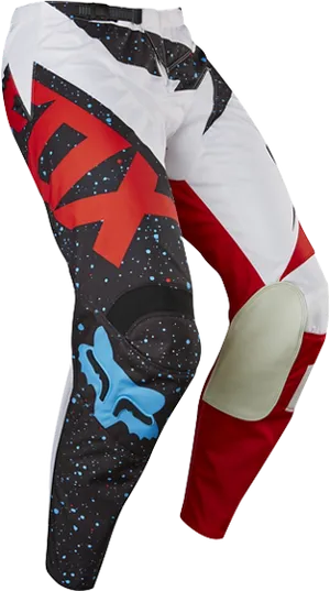 Fox Racing Motocross Pants Action PNG Image