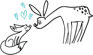 Foxand Giraffe Friendly Encounter PNG Image