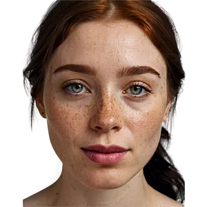 Freckles Beauty Portrait Png Tro PNG Image