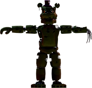 Fredbear Animatronic Standing Pose PNG Image