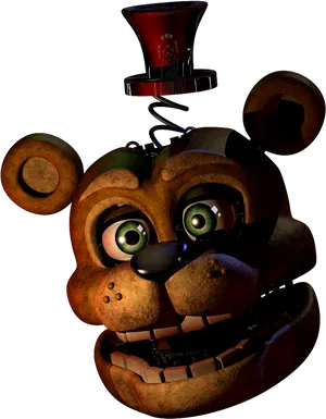 Freddy Fazbear Close Up PNG Image