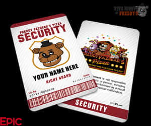 Night Guard Freddy Fazbear's Pizza Fnaf Id Badge - Freddy Fazbear's Pizza Night, HD Png Download PNG
