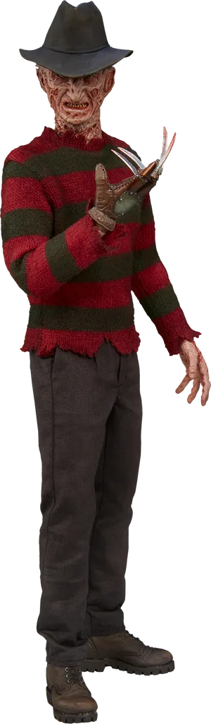 Freddy Krueger Figure Standing PNG Image