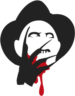 Freddy Krueger Silhouettewith Claw PNG Image