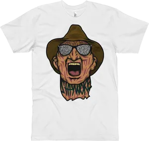 Freddy Krueger Stylish Tshirt Design PNG Image