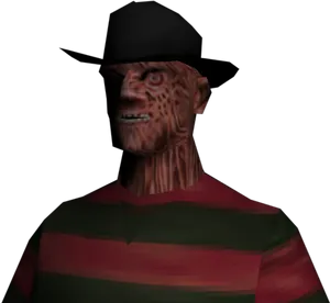 Freddy Krueger3 D Model PNG Image