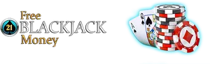 Free Blackjack Money Banner PNG Image