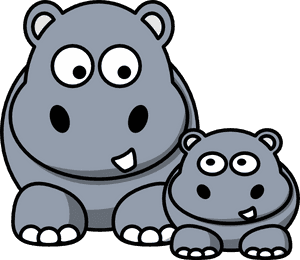 Free Hippo Clipart 2 Image - Cartoon Hippopotamus Clipart Free, HD Png Download PNG image with transparent background