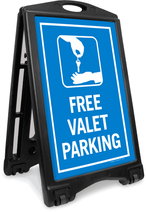 Free Valet Parking Sidewalk Sign - No Parking Sign Portable, HD Png Download PNG with transparent background
